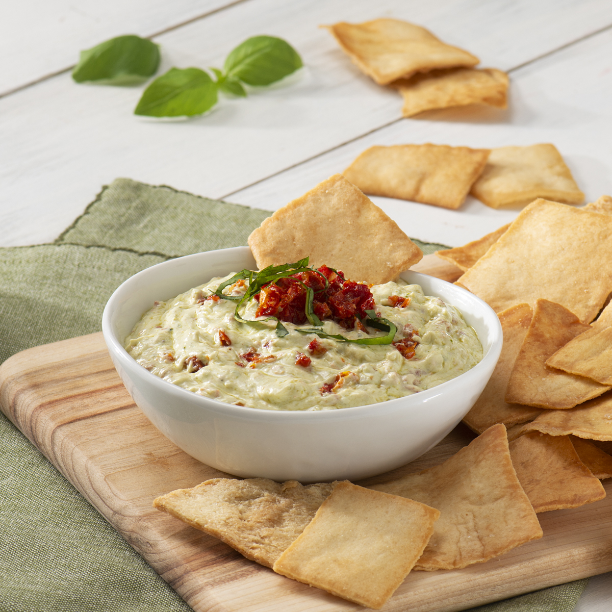 Yogurt Pesto Dip & Pita Chips Tasty Rewards